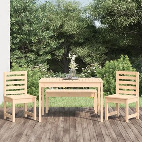 vidaXL 4 részes tömör fenyőfa kerti étkezőgarnitúra
