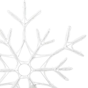 Karácsonyi Hópehely Meleg fehér 56 x 49 x 0.7 cm PVC