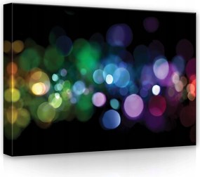 Vászonkép 70x50 Absztrakt bokeh színes körök fényfoltok háttér dinamika