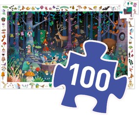 Megfigyeltető puzzle - Elvarázsolt erdő, 100 db-os - Enchanted Forest