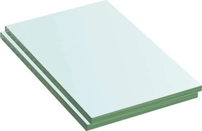 vidaXL 2 db átlátszó üveg paneles polc 20 x 12 cm