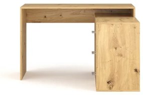 Íróasztal fiókokkal és választható jobb/bal sarokkal JULES, artisan tölgy