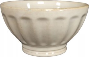 Tál Kerámia Tál 400ml Krém Bézs Kézzel Festett 23 cm