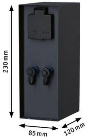 Paulmann 94700 - Kültéri RIO 2Z SCHUKO 230V IP44 konnektoroszlop