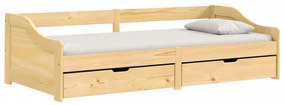vidaXL IRUN tömör fenyőfa kanapéágy 2 fiókkal 90 x 200 cm