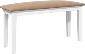 vidaXL fehér tömörfa gumiból pad 90 cm