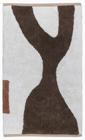 Fehér-barna mosható pamut szőnyeg 50x80 cm Figura – Mette Ditmer Denmark