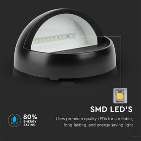 LED Kültéri fali lámpa LED/3W/230V 4000K IP65 fekete