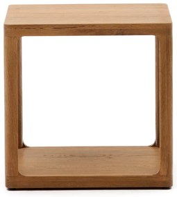 Tárolóasztal tölgyfa dekorral 50x50 cm Maymai – Kave Home