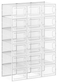 BOXIFY moduláris polcrendszer rekeszekkel, fehér