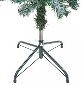 zúzmarás megvilágított karácsonyfa gömb szettel/tobozzal 150 cm