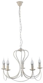 ONLI - Csillár láncon CANDELA 5xE14/6W/230V fehér