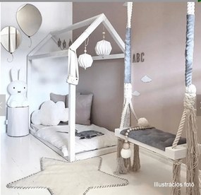 Gyerek hinta, fehér/szürke, SVING