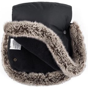PETITE&amp;MARS - Babakocsi kézvédő FURRY Forever Black