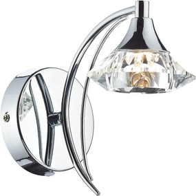 DAR LIGHTING LUT0750 LUTHER Kristály Fali Lámpa Csiszolt króm G9 IP20