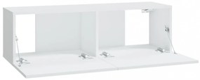 4 db fehér fali TV-szekrény 100 x 30 x 30 cm