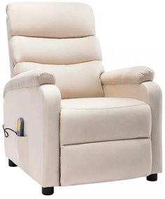 krémszínű szövet elektromos masszázsfotel