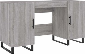 vidaXL szürke sonoma színű szerelt fa íróasztal 140x50x75 cm