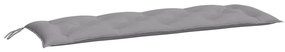2 db szürke oxford szövet kerti padpárna 150 x 50 x 7 cm