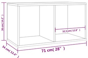 800121 Vinyl Storage Box Concrete Grey 71x34x36 cm Chipboard