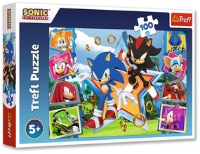 Gyermek puzzle - Sonic a sündisznó - 100 db