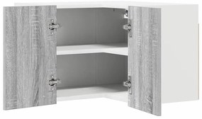 Függő szekrény Riga Szürke Sonoma és fehér 57 x 57 x 40 cm