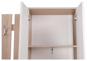 Akasztós szekrény, sonoma tölgy/fehér, ASTER