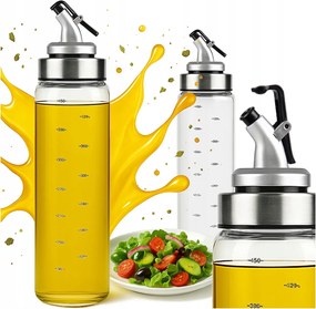2x 0,5 l-es adagoló osztott olajos szószokhoz Ecet üveg tartályok