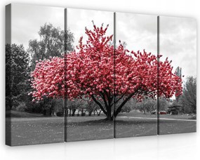 Vászonkép 120x80 Virágzó fa virágzás tavasz természet sakura park színes