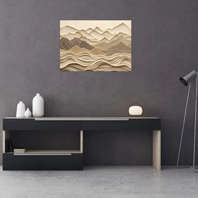 Kép - 3D hegyvonalak (70x50 cm)