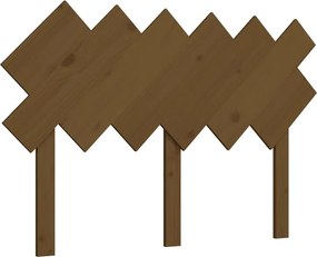vidaXL mézbarna tömör fenyőfa ágyfejtámla 122,5x3x80,5 cm