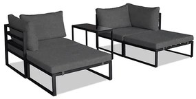 Kerti Garnitúra, Fém + Szövet, Szürke. AZ-L1761 GREY