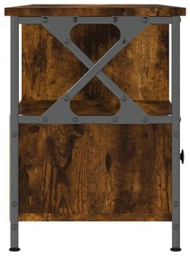 sonoma tölgy színű szerelt fa és vas TV-szekrény 102x33x45 cm