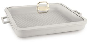 Négyszögletes indukciós grill serpenyő fedővel 34 cm Sahara Collection