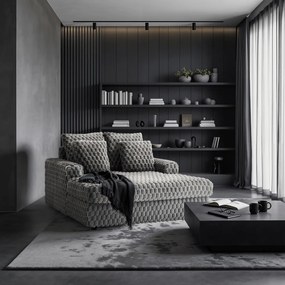 Fotel Wypoczynkowy KOBEL Szary Pluszowy