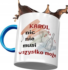 Kék Bögre Károly Férj Kolléga Ajándék Nyomtatott Fotóval