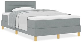 Box Spring Ágy matraccal Világosszürke 120x190 cm Szövet
