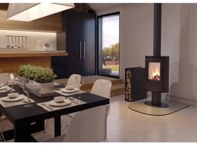 Kratki AB S N DR - 8 kW acél kandalló kályha, 150 mm pr.