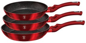 Berlinger Haus három részes serpenyő szett Metallic Line Burgundy Edition