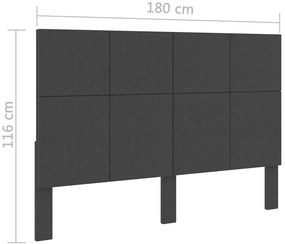 sötétszürke szövet fejvég 180 x 200 cm