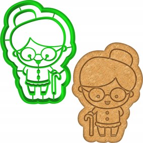 Mézeskalács- és kekszlyukasztó Forma Nagymama És Nagypapa Napjára Nagymama