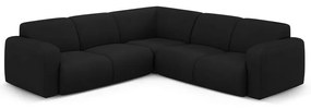 Fekete sarokkanapé (variálható-L alakú) Molino – Micadoni Home