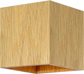 Fali lámpa Led tölgy 10x10 cm Falra szerelhető tükör Lépcső fölé