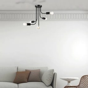 Felületre szerelhető csillár  TRINITY 5xE27/15W/230V fekete