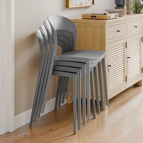 Rakásolható szék, szürke, RADANA NEW