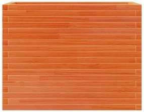 viaszbarna tömör fenyőfa kerti virágtartó 90 x 40 x 68,5 cm