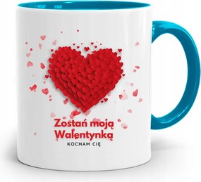 Kék Bögre Valentin Napra Legyél Az Én Ajándékom fényképes nyomtatással
