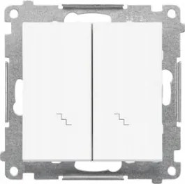 Lépcsőkapcsoló dupla fehér matt Simon 55 TW6/2.01/111 Kontakt-Simon