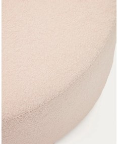 Világos rózsaszín buklé puff Kaeli – Kave Home