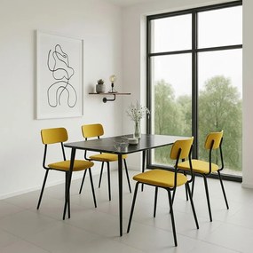 AVENBERG MONTE 140 Étkezőasztal - fekete